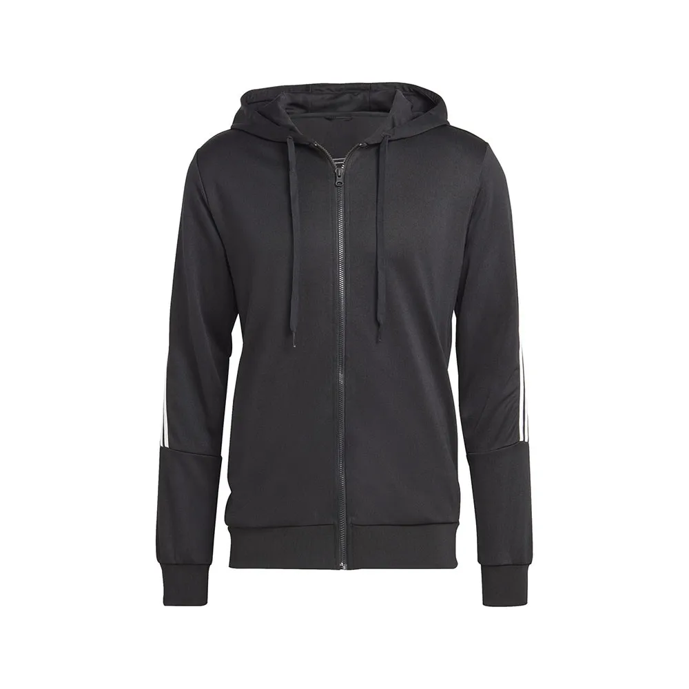 ADIDAS Tuta Sportiva Con Cappuccio Nero Bianco Uomo