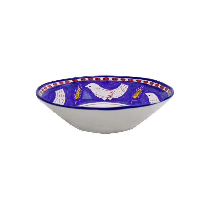 Arcucci Materia piuma blu piatto fondo 23 cm