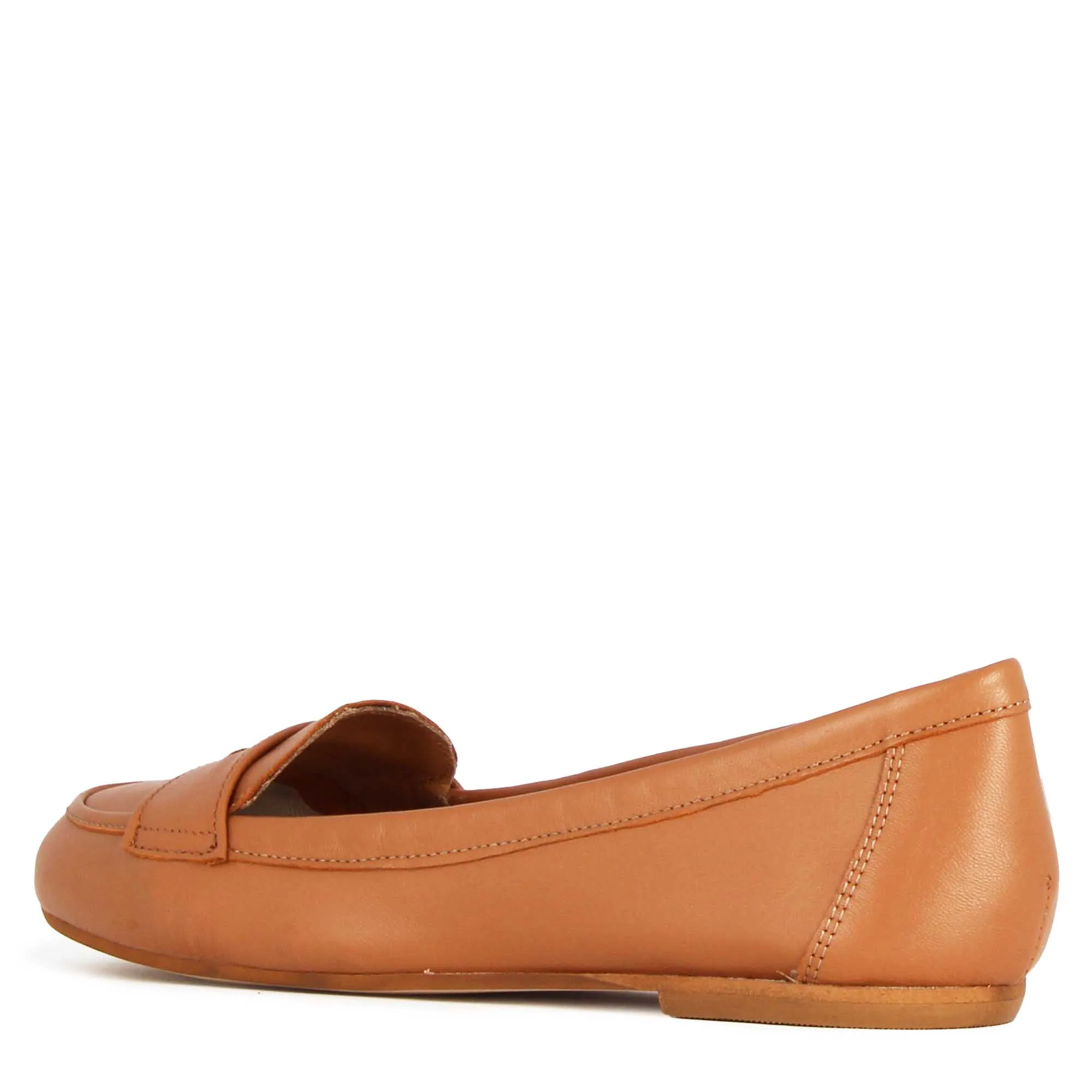 Ballerina classica da donna in pelle colore marrone