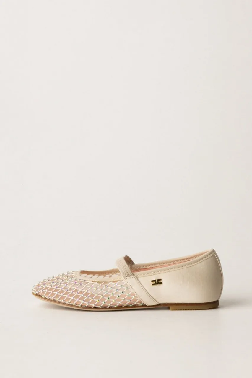 Ballerine a rete con strass BUTTER