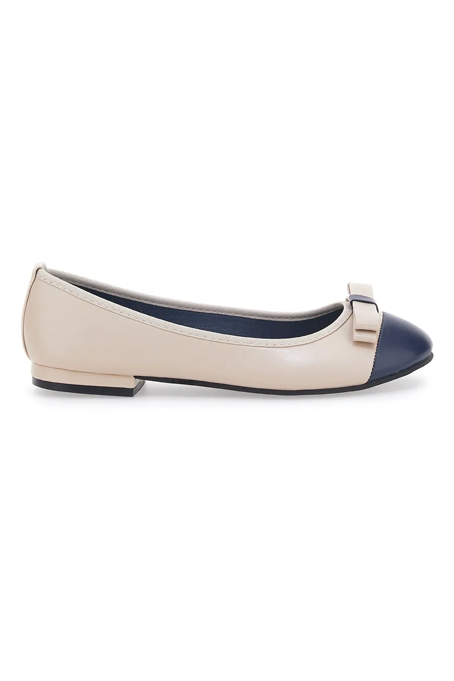 Ballerine Beige Con Punta Blu The First 629211