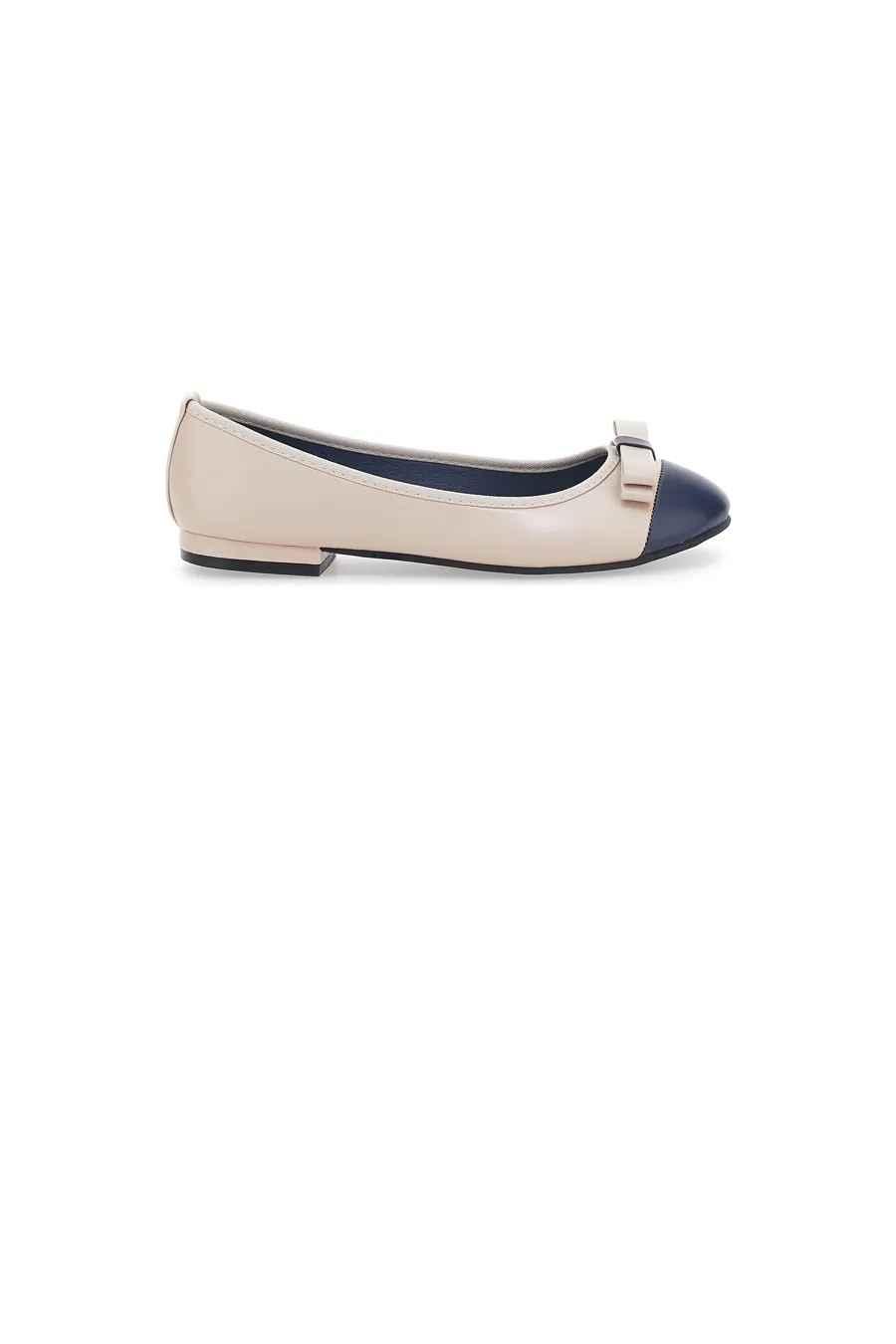 Ballerine Beige Con Punta Blu The First 629211