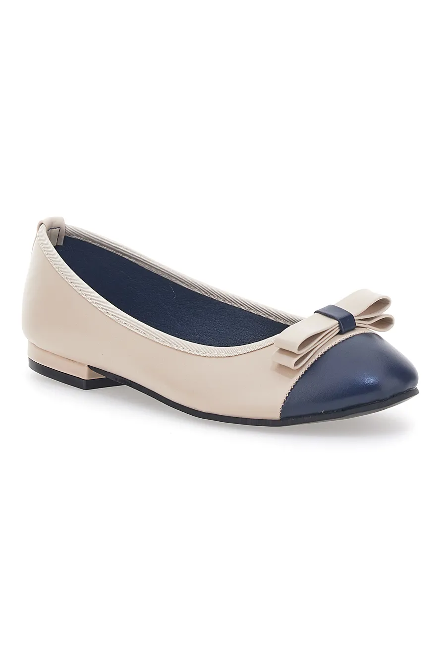 Ballerine Beige Con Punta Blu The First 629211