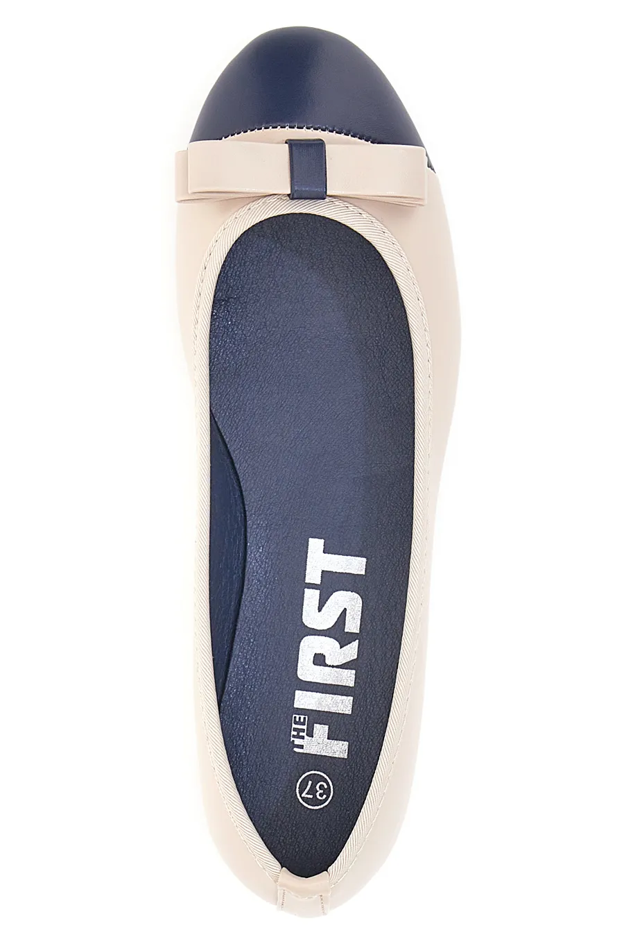 Ballerine Beige Con Punta Blu The First 629211