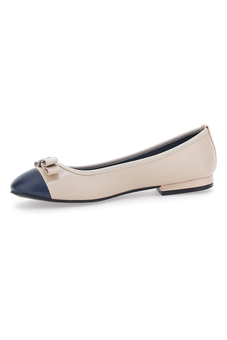 Ballerine Beige Con Punta Blu The First 629211