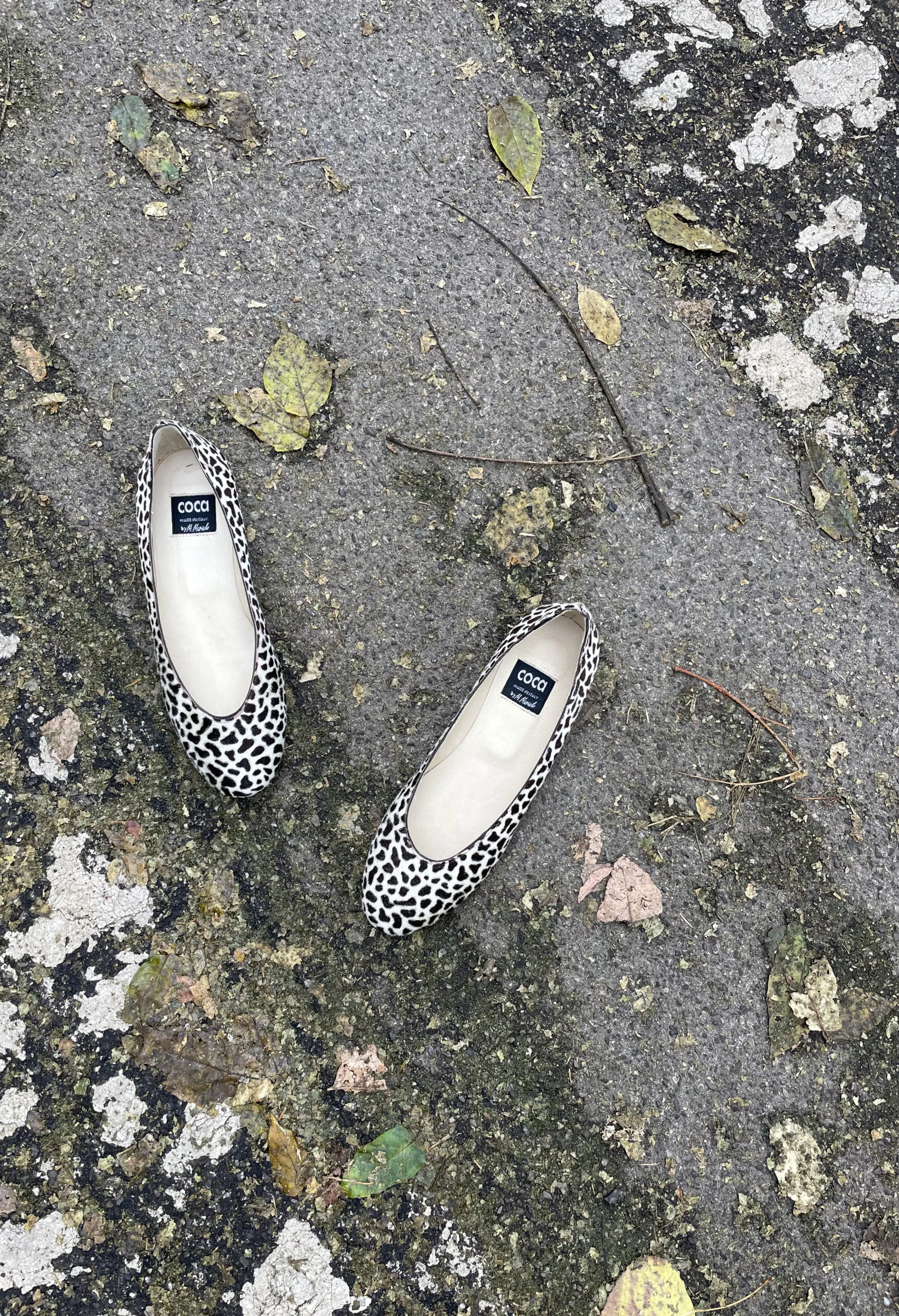 Ballerine in cavallino maculato vintage anni ’90 NOS