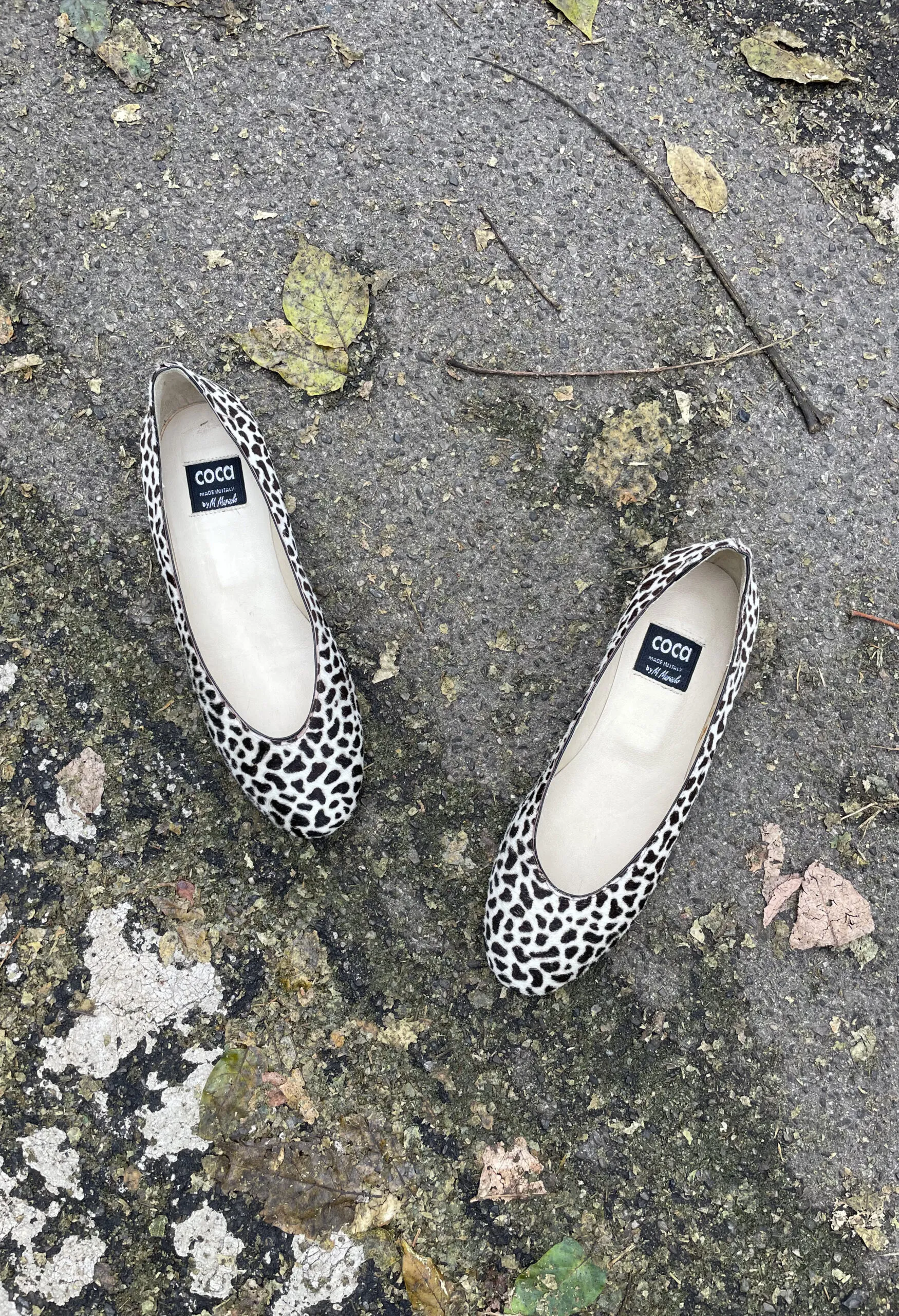 Ballerine in cavallino maculato vintage anni ’90 NOS