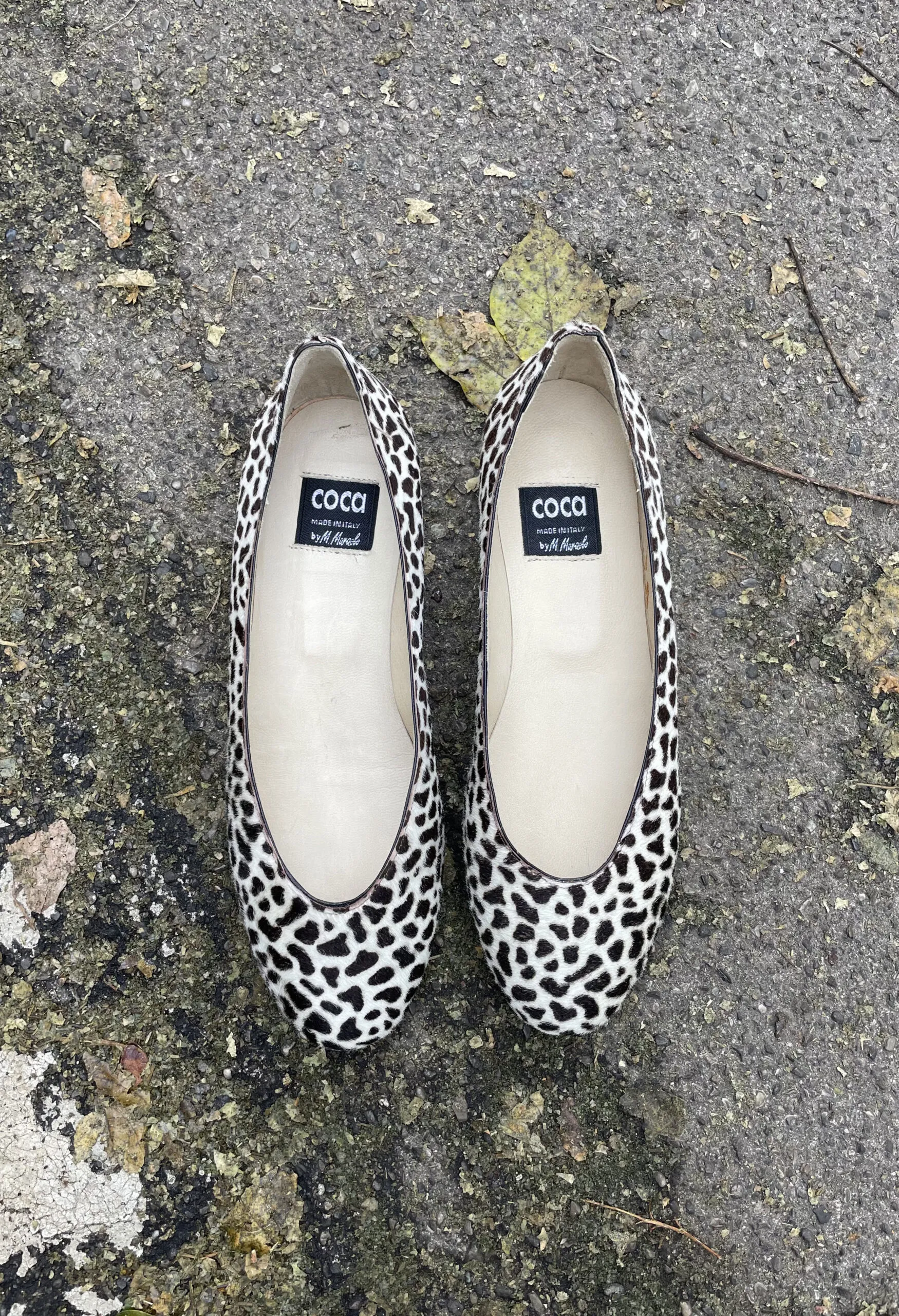 Ballerine in cavallino maculato vintage anni ’90 NOS