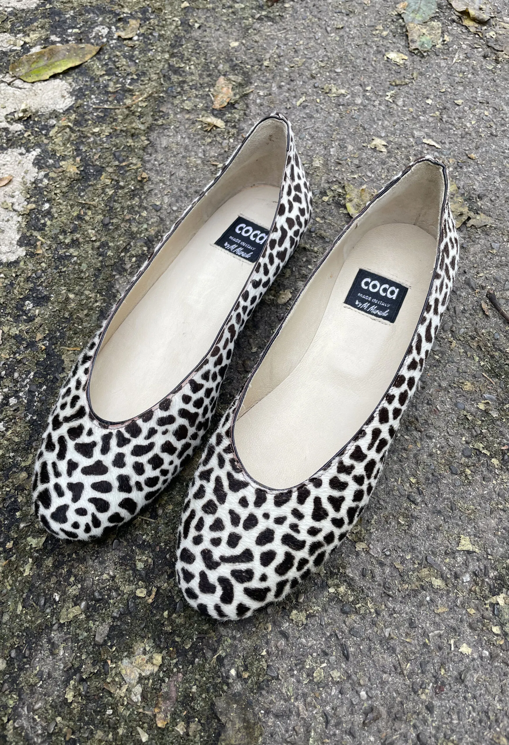 Ballerine in cavallino maculato vintage anni ’90 NOS
