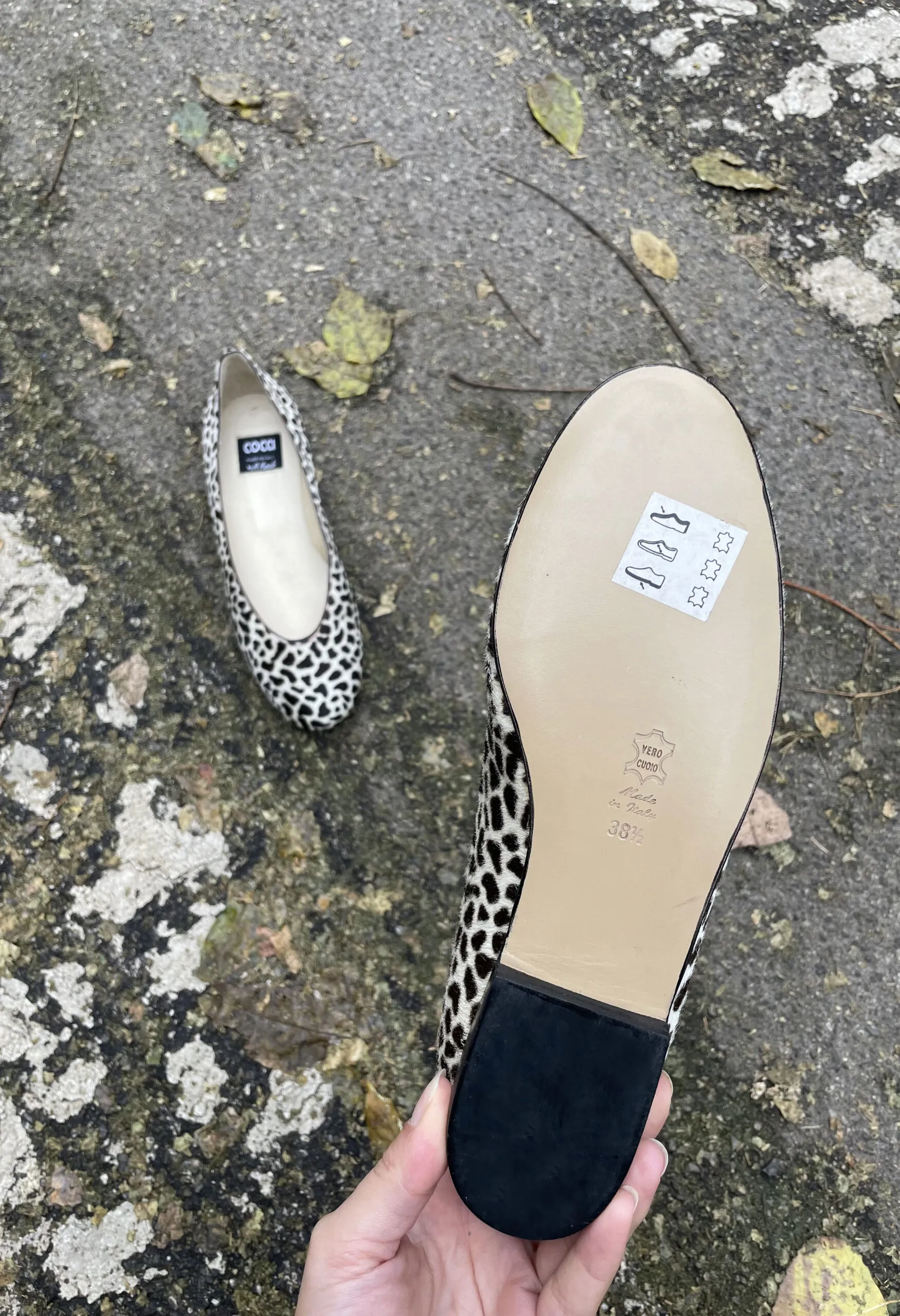 Ballerine in cavallino maculato vintage anni ’90 NOS