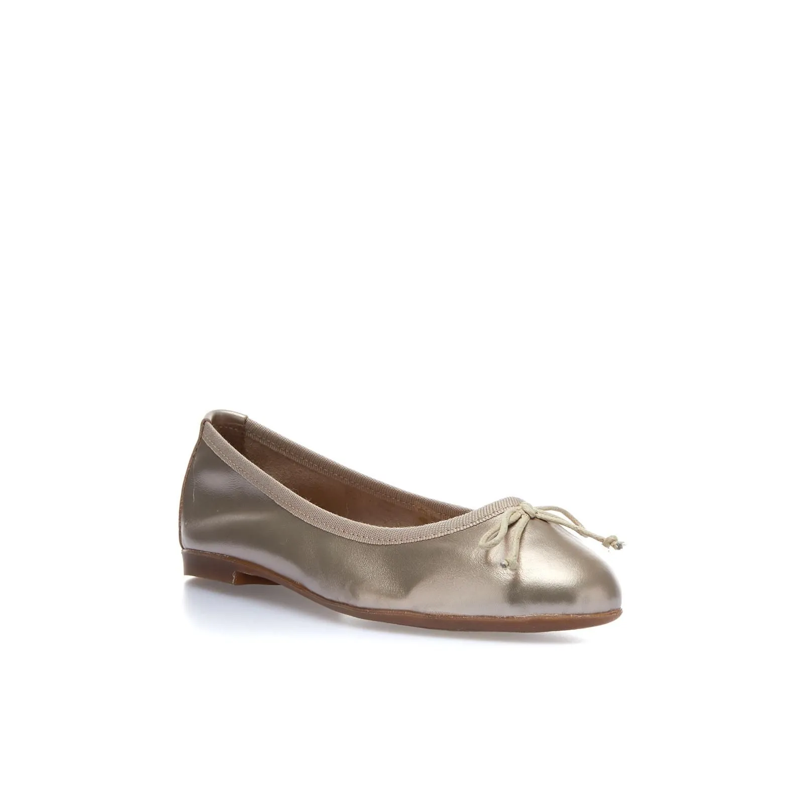 Ballerine oro da donna in pelle