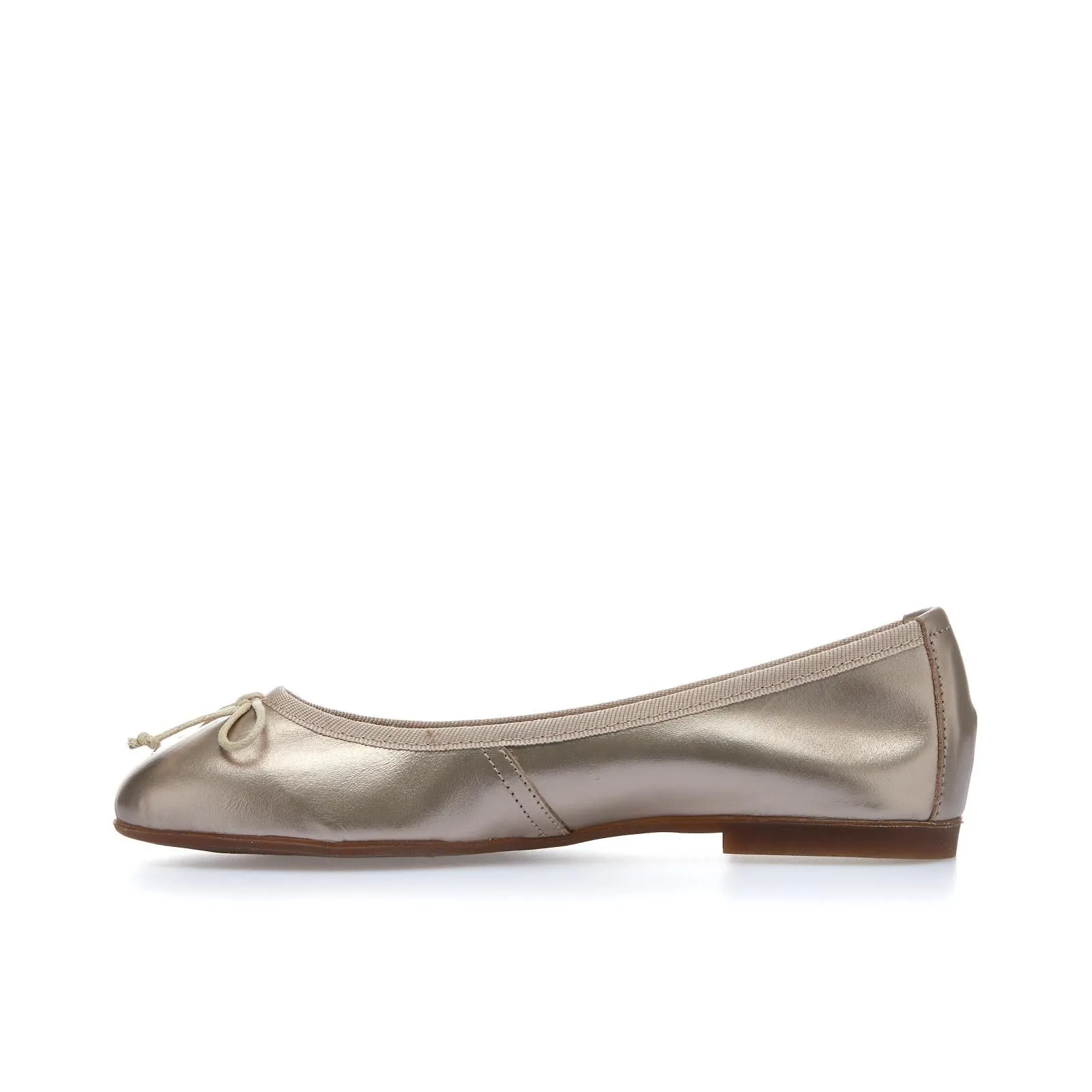 Ballerine oro da donna in pelle