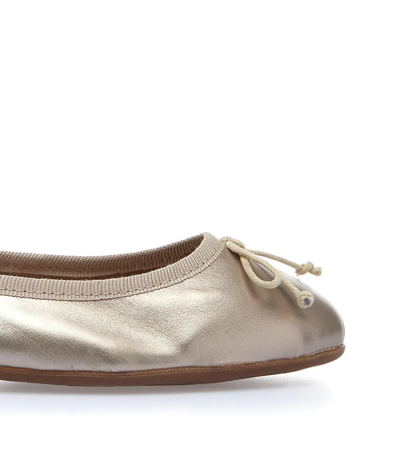 Ballerine oro da donna in pelle