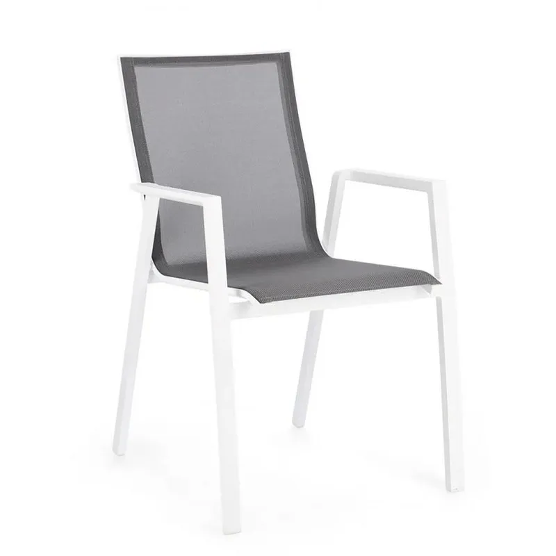 Bizzotto outdoor Set 4 sedie con braccioli Krion bianco jx11