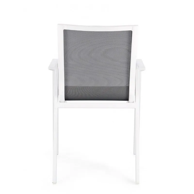 Bizzotto outdoor Set 4 sedie con braccioli Krion bianco jx11