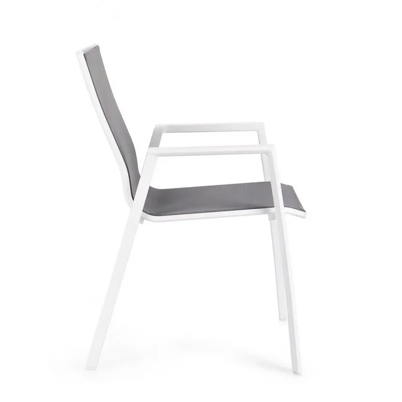 Bizzotto outdoor Set 4 sedie con braccioli Krion bianco jx11