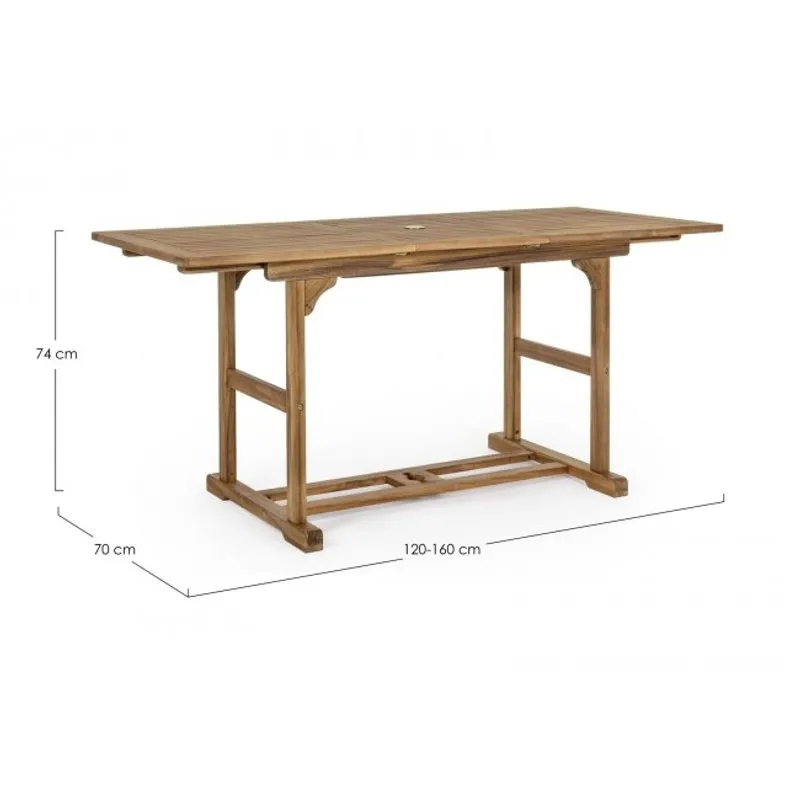 Bizzotto outdoor Tavolo Noemi allungabile 120-160x70