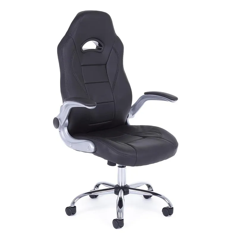 Bizzotto Poltrona ufficio con bracciolo Boneville nero