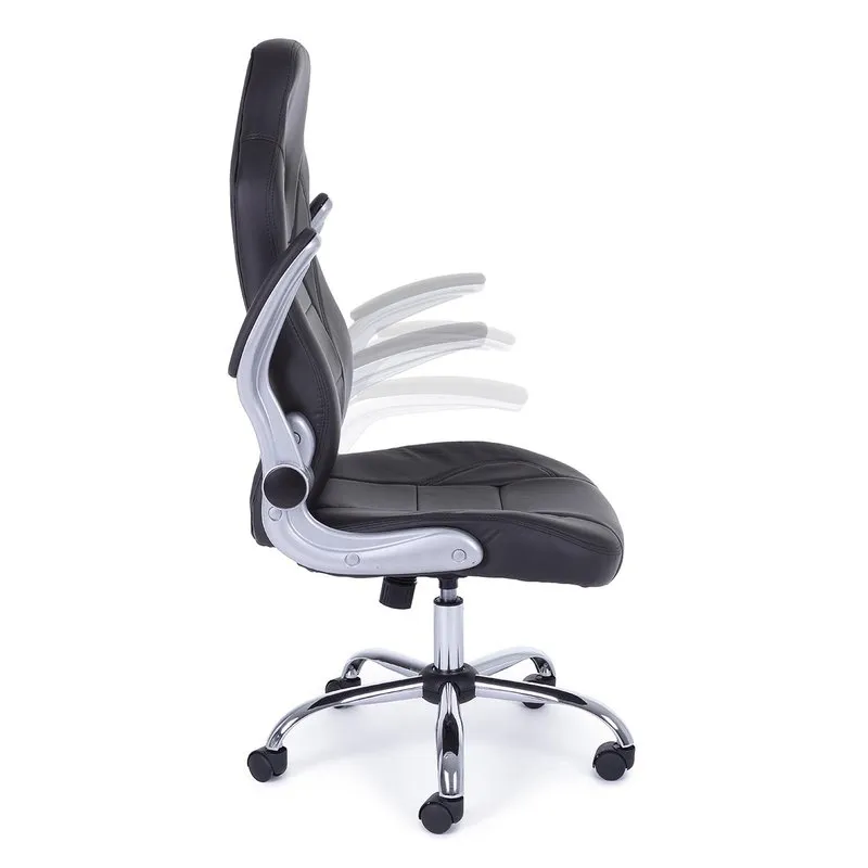 Bizzotto Poltrona ufficio con bracciolo Boneville nero
