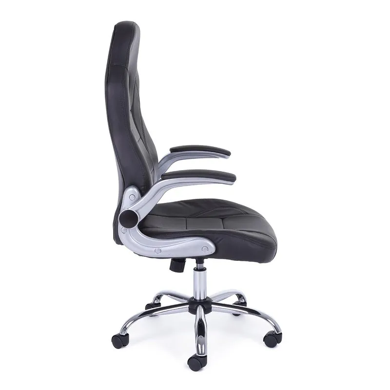 Bizzotto Poltrona ufficio con bracciolo Boneville nero