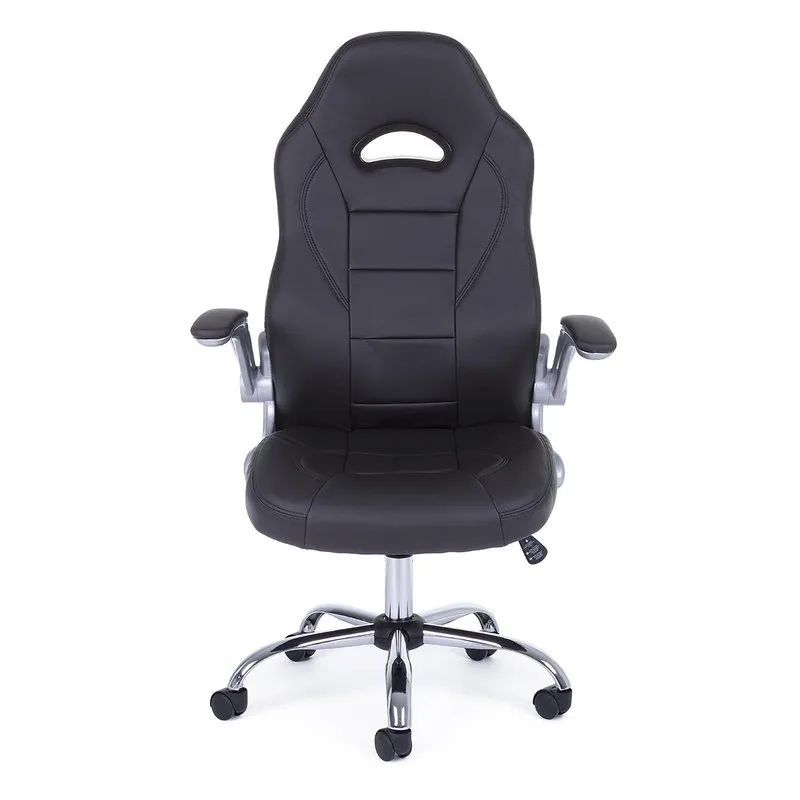 Bizzotto Poltrona ufficio con bracciolo Boneville nero