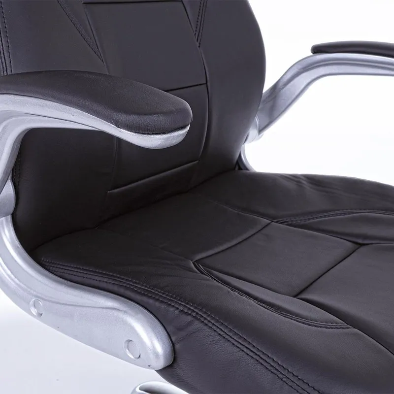 Bizzotto Poltrona ufficio con bracciolo Boneville nero