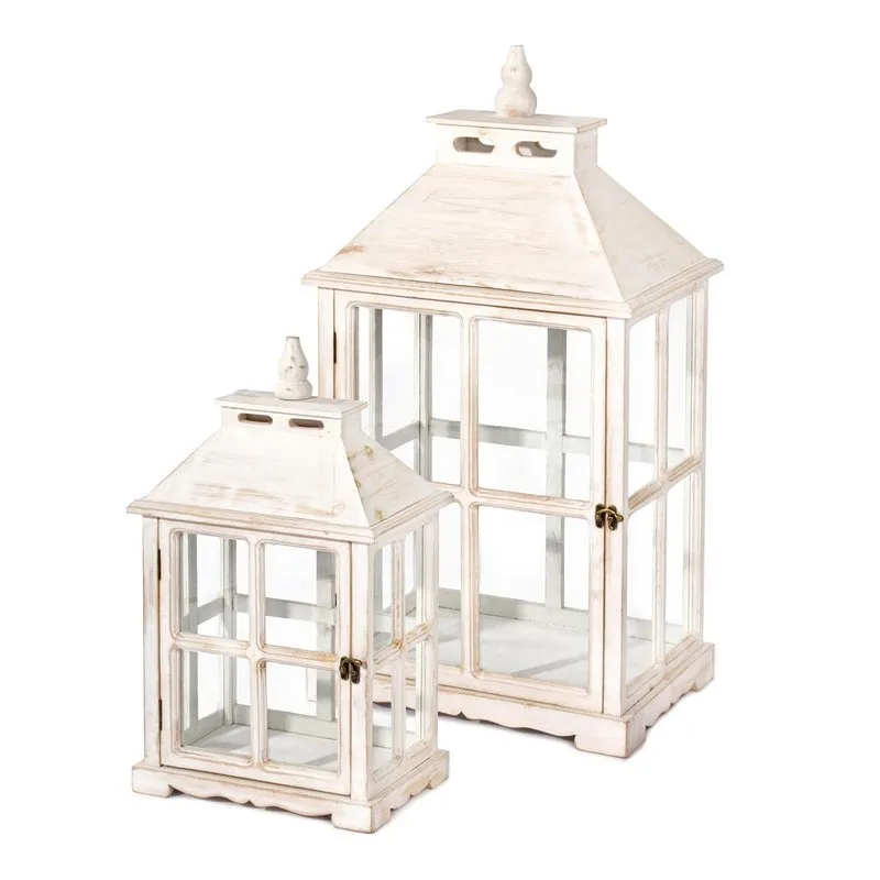 Bizzotto Set 2 lanterne bianco 476