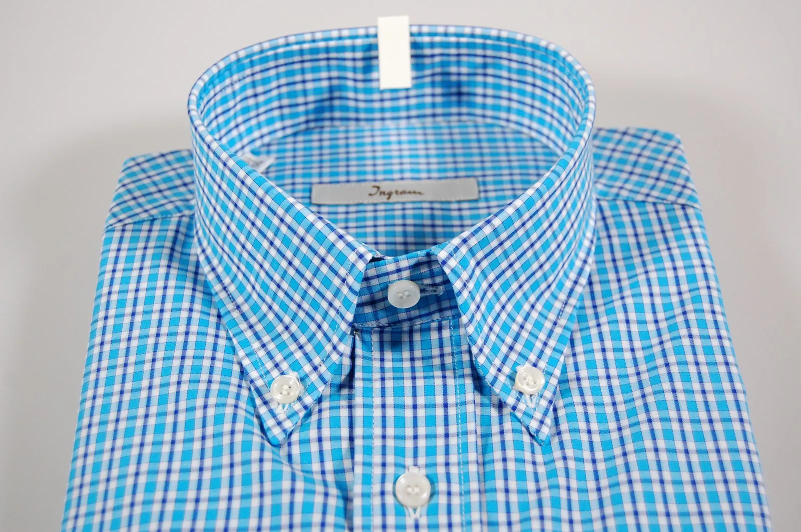 Blue Plaid Shirt ingram button-down