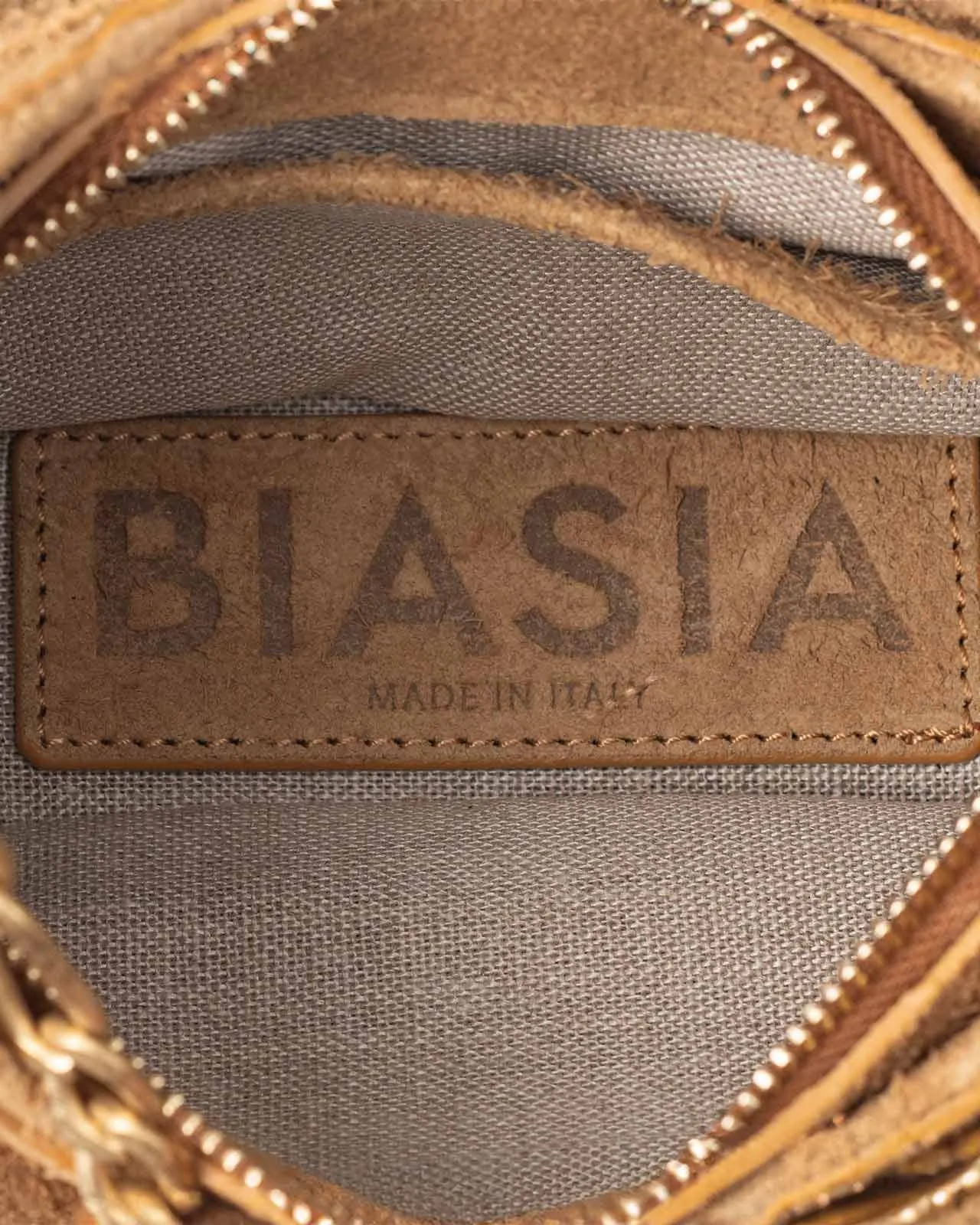 Borsa a spalla Y2K suede camel