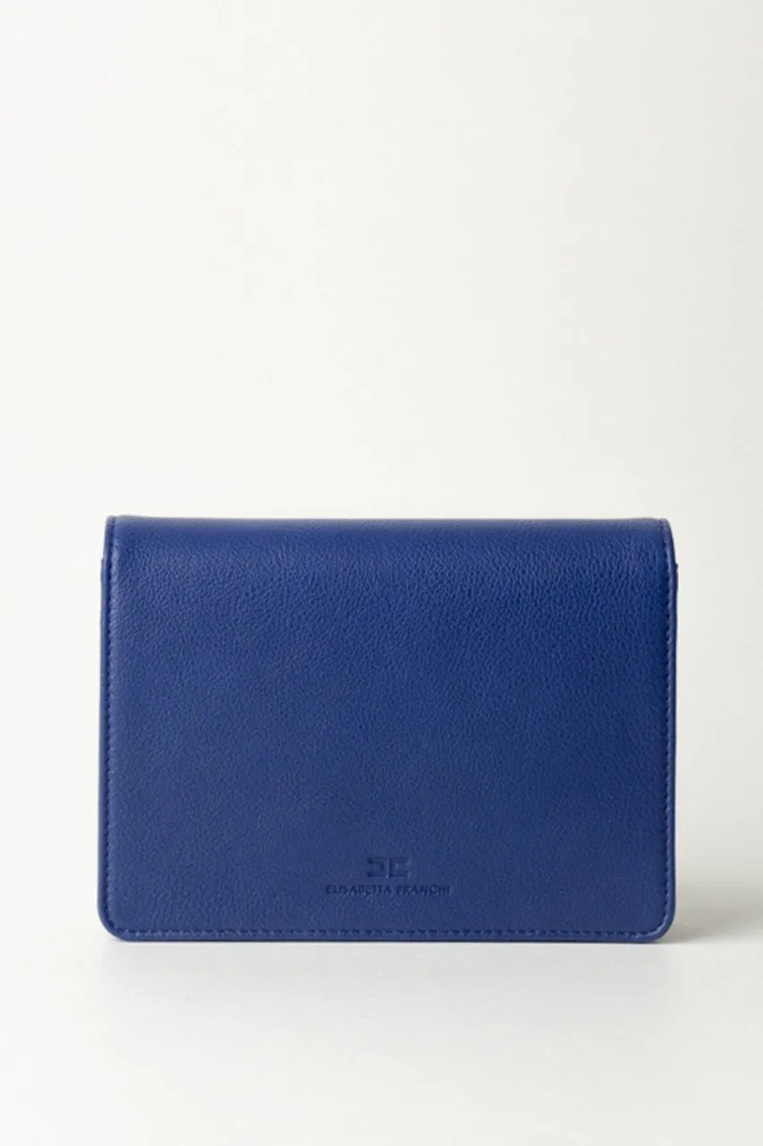 Borsa a tracolla con logo chiusura girello BLUE INDACO