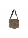 Borsa a tracolla Gherardini SOFTY CROSSBODY TOFFEE in tessuto e pelle testa di moro