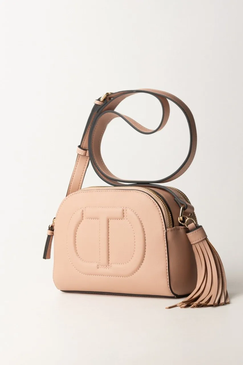 Borsa a tracolla piccola con Oval T e nappa TUSCANY