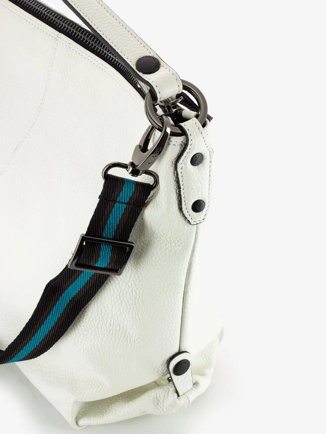 Borsa bull Solange L bianco ottico