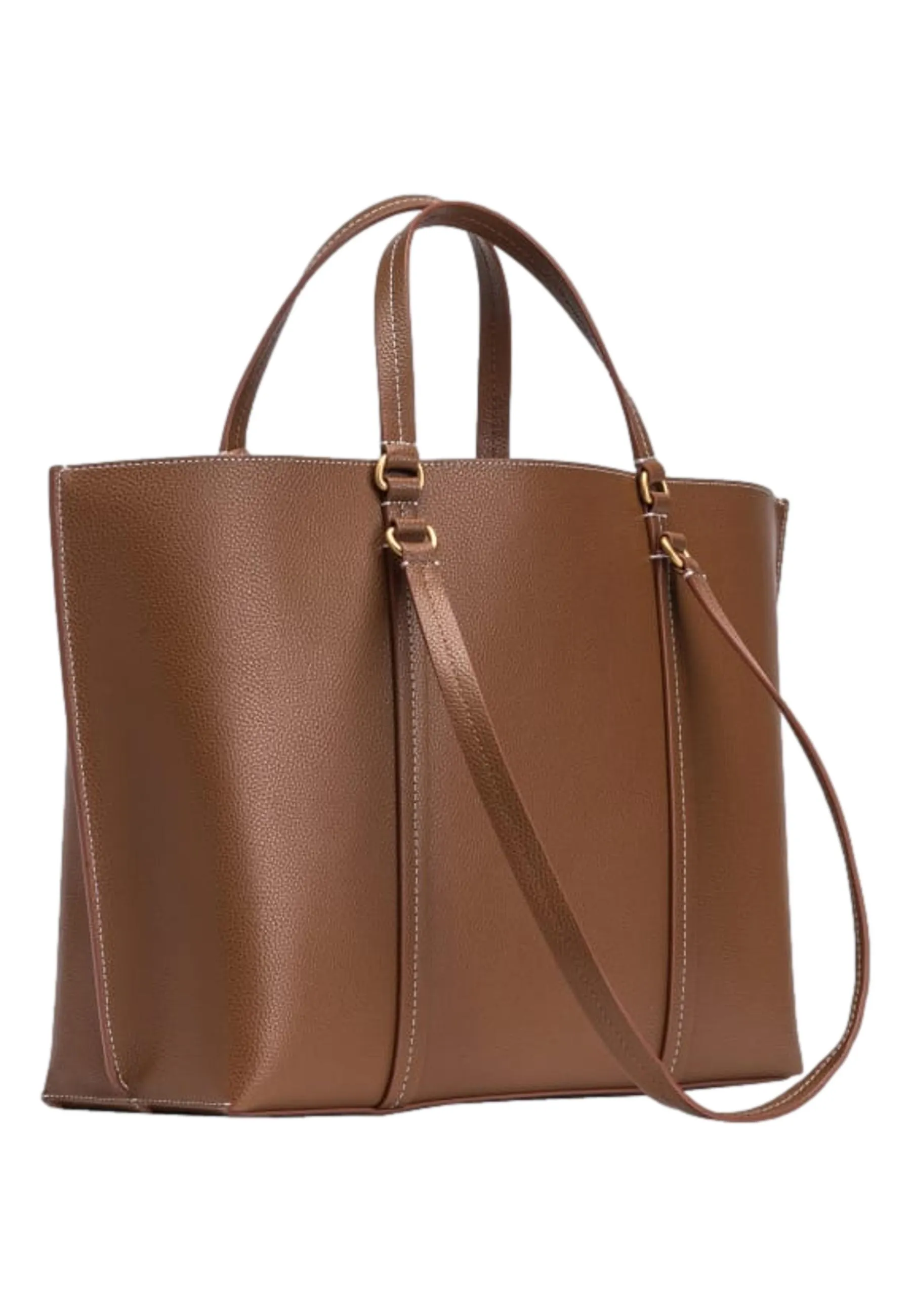 Borsa Shopper grande in pelle bottalata