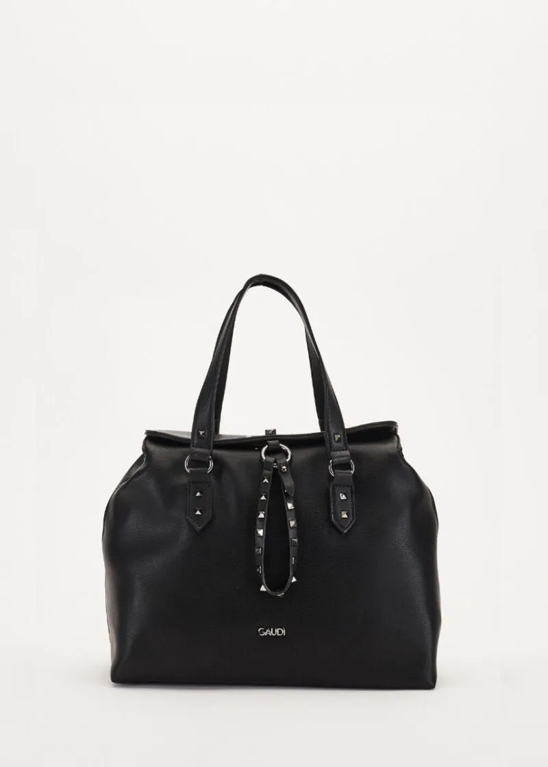 Borsa top handle con logo