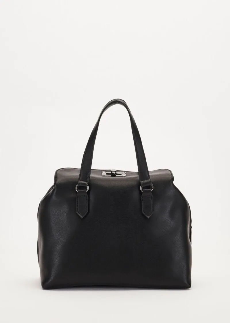 Borsa top handle con logo