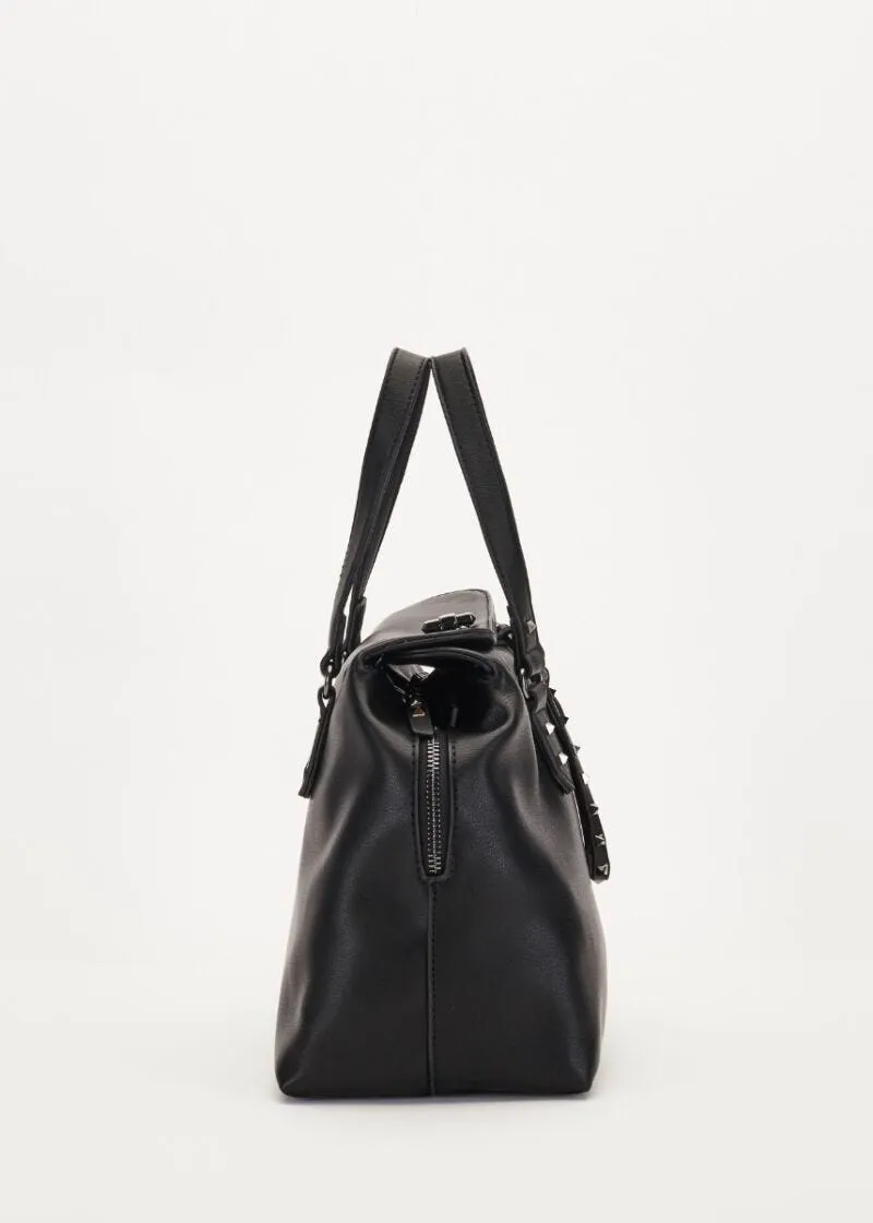 Borsa top handle con logo