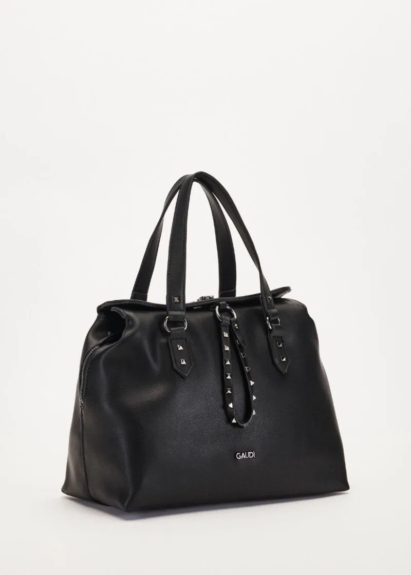 Borsa top handle con logo
