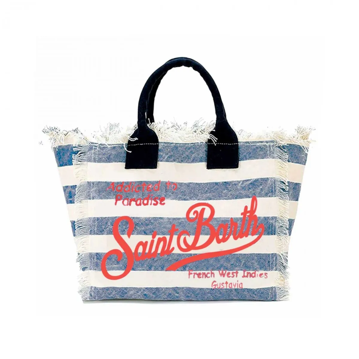 Borsa Vanity A Righe, Blu