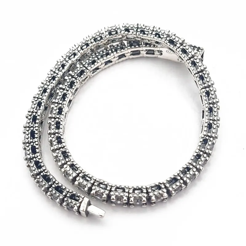 Bracciale Tennis Argento Puntinato