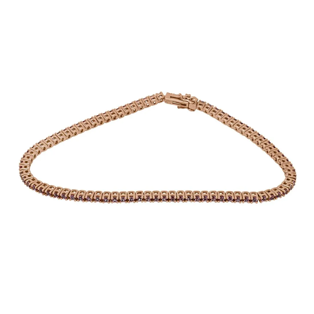 Bracciale tennis con topazi rosa
