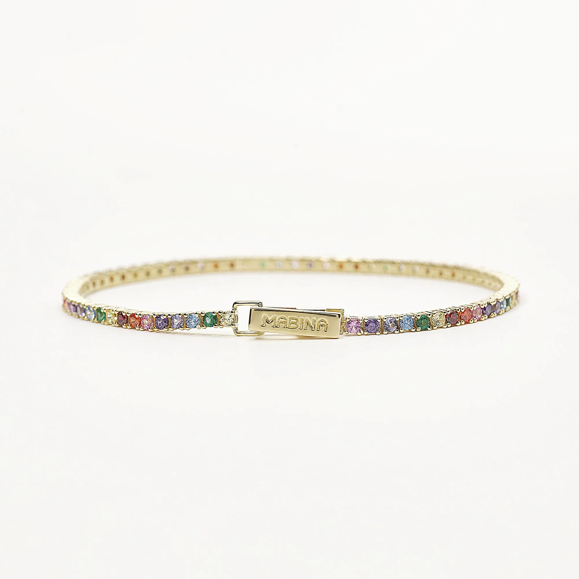 Bracciale Tennis Mabina in Argento Dorato - 533556