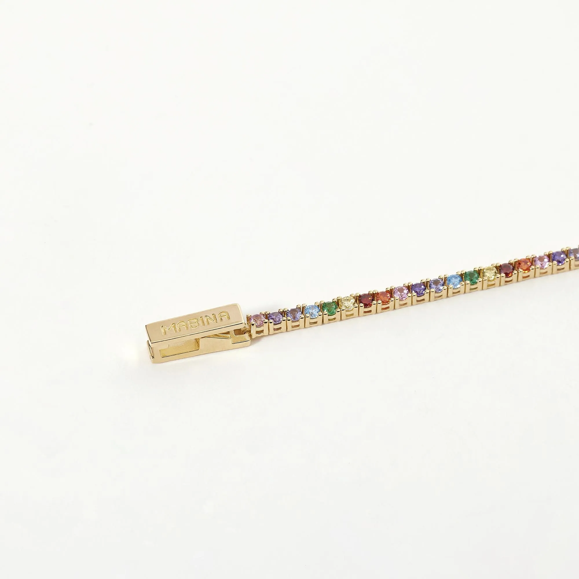 Bracciale Tennis Mabina in Argento Dorato - 533556