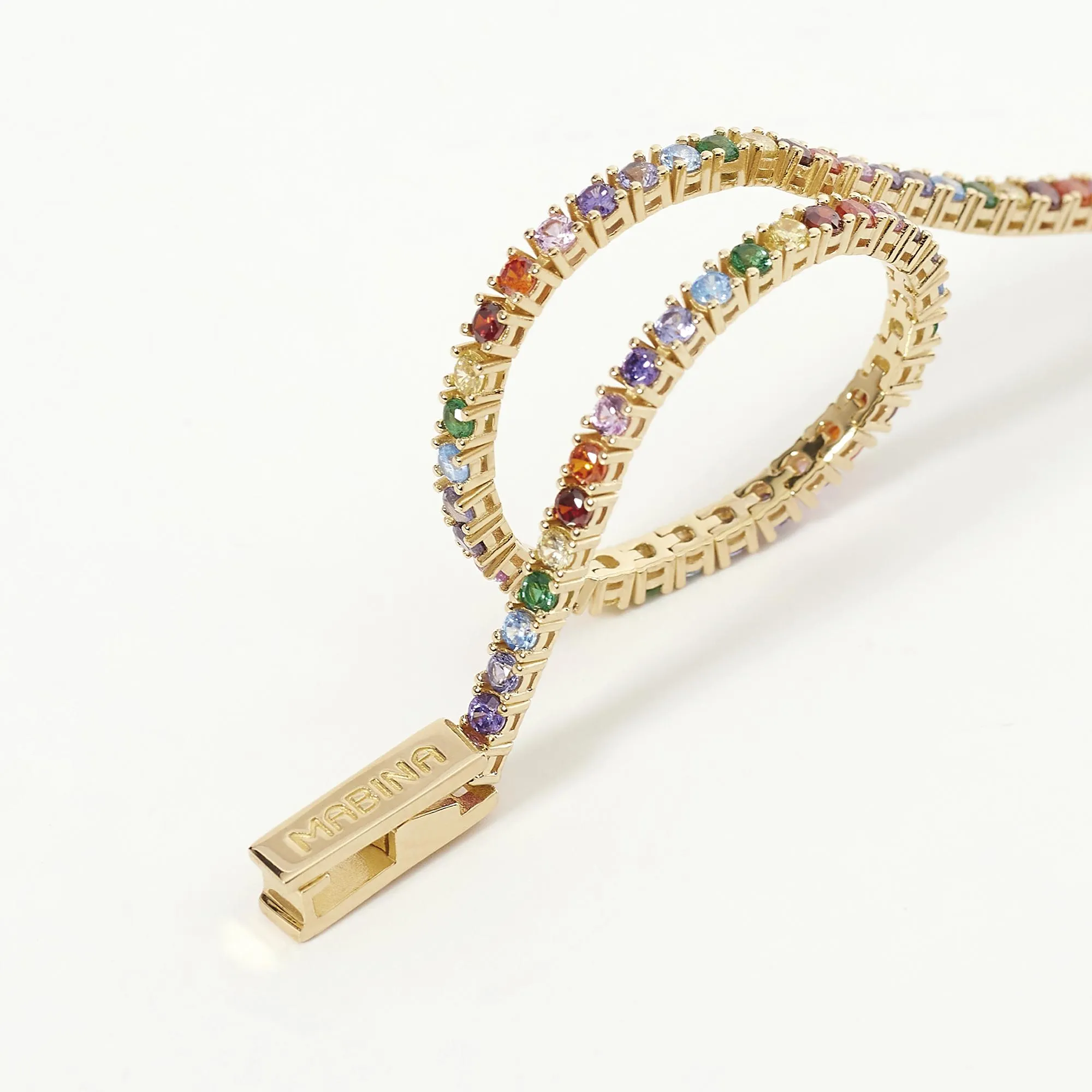 Bracciale Tennis Mabina in Argento Dorato - 533556