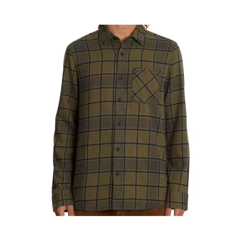 Camicia Volcom Caden Plaid LS (militare) uomo