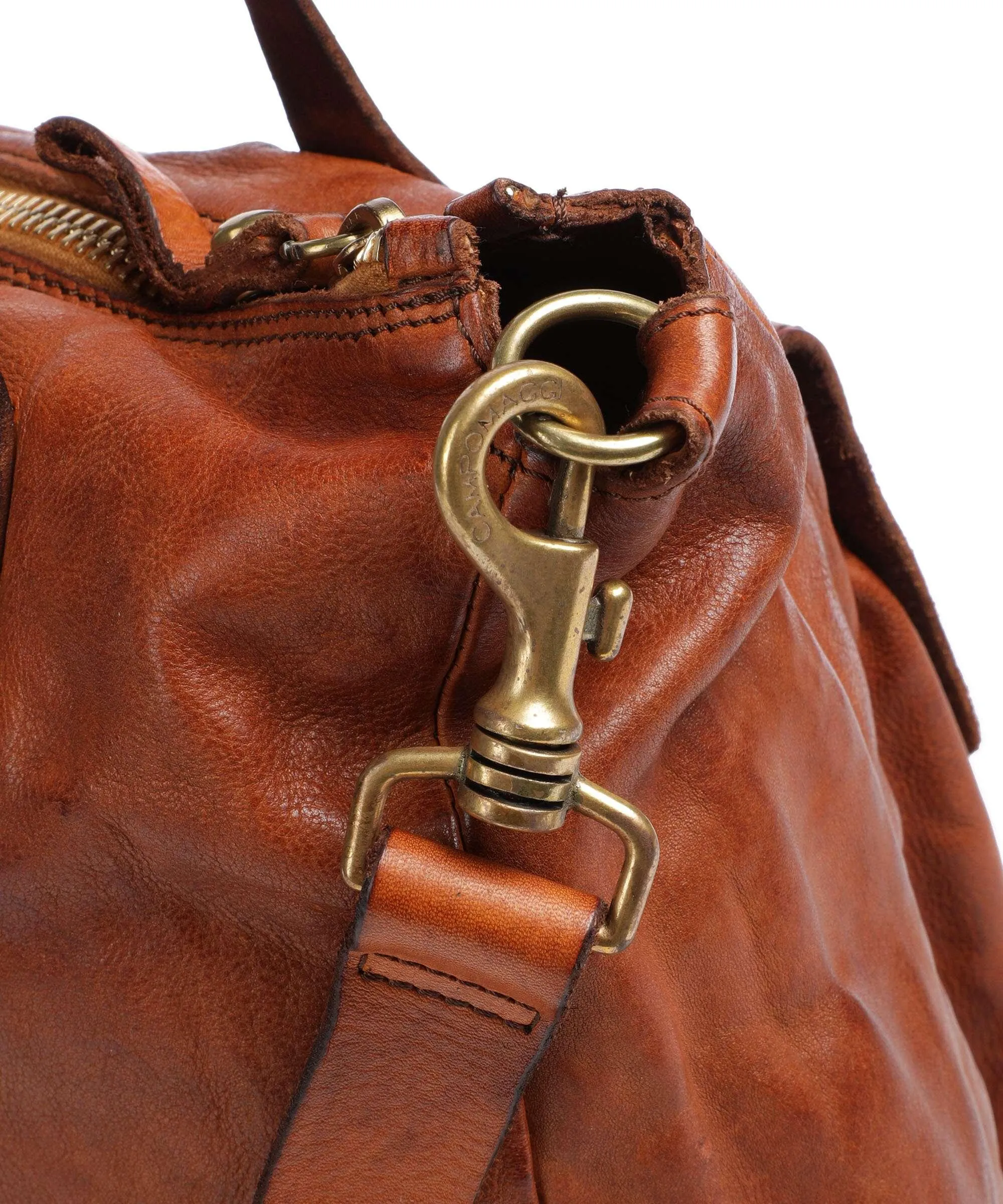  Campomaggi Borsa shopper pelle di vacchetta grana cognac  