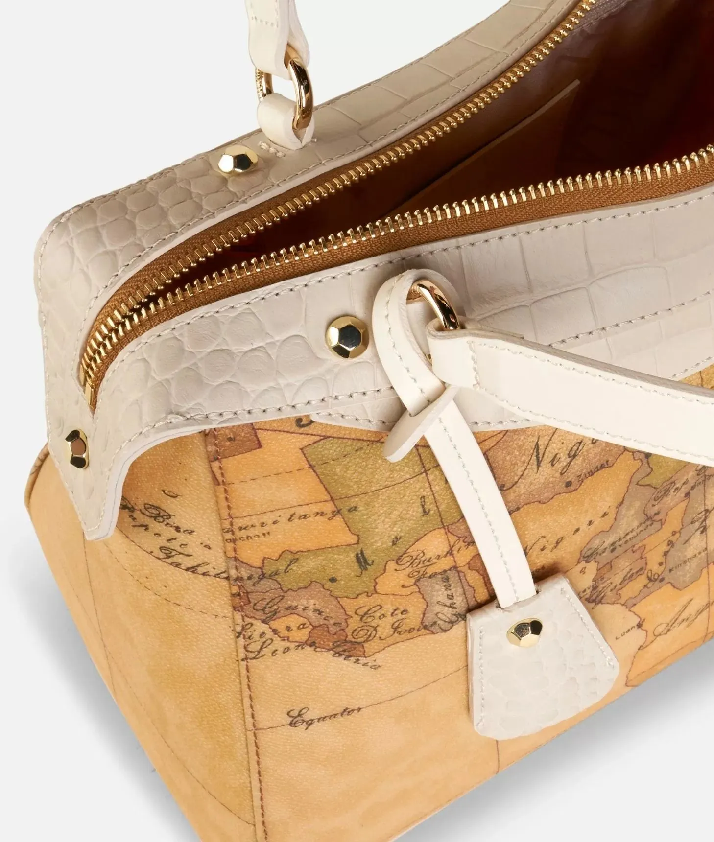 Charme geo borsa a mano bianca