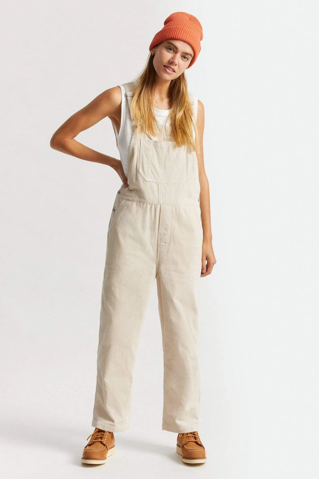 Christina Crop Overall Beige