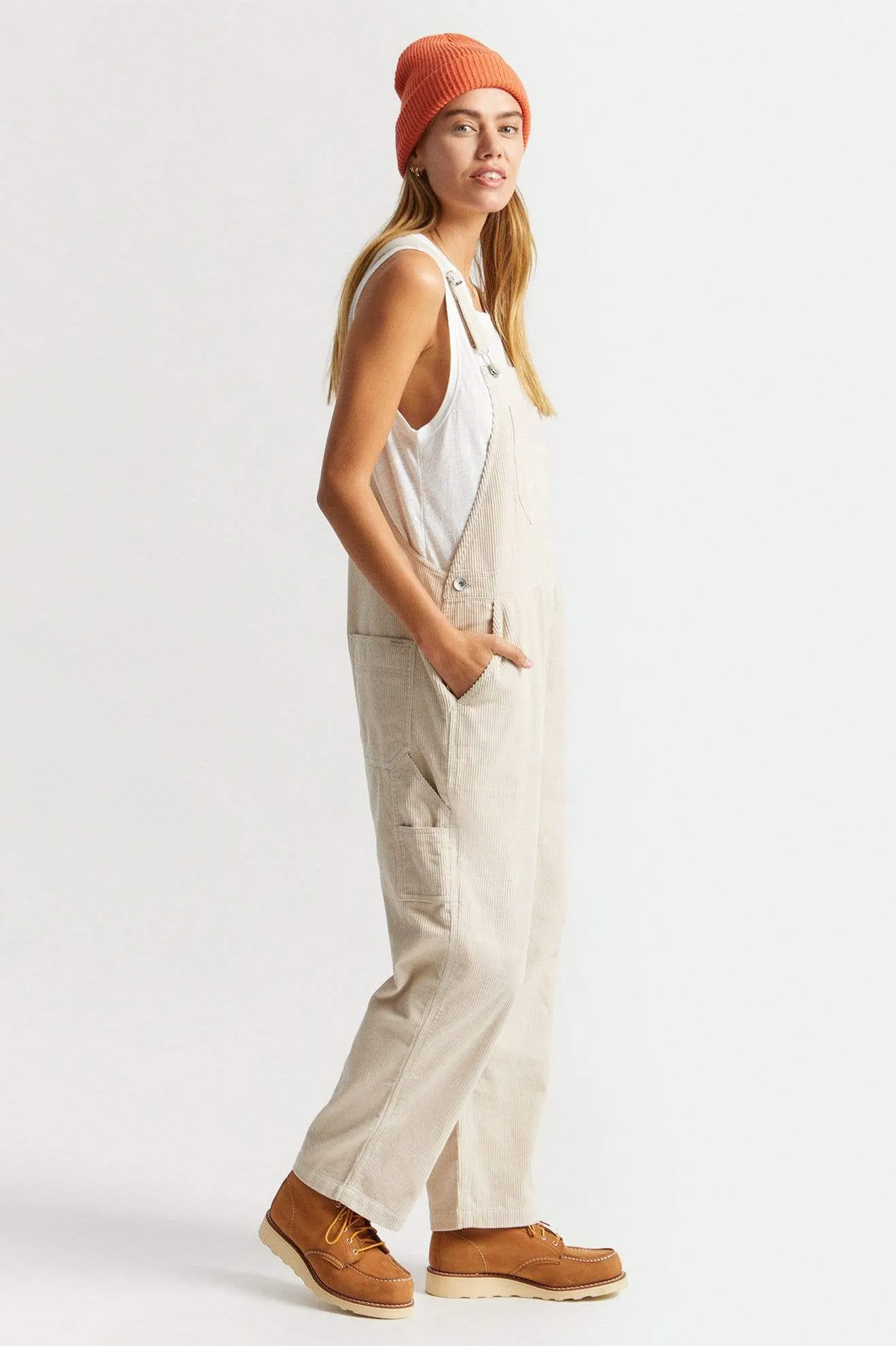 Christina Crop Overall Beige