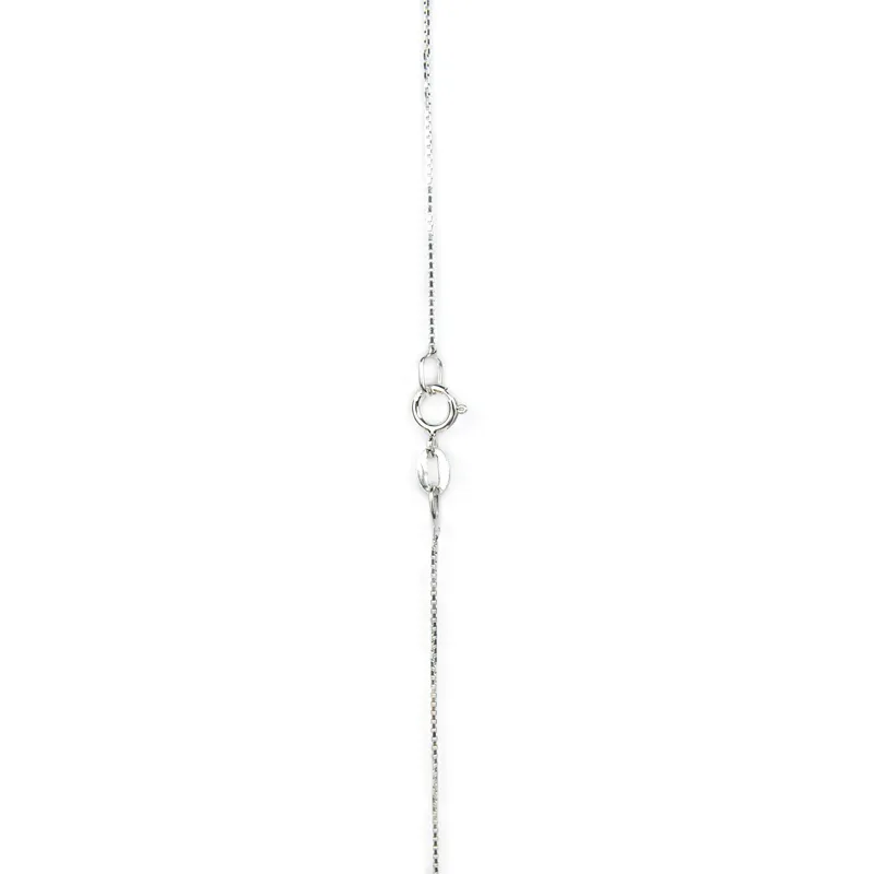 Collana con ciondolo di perla e zirconi in oro bianco
